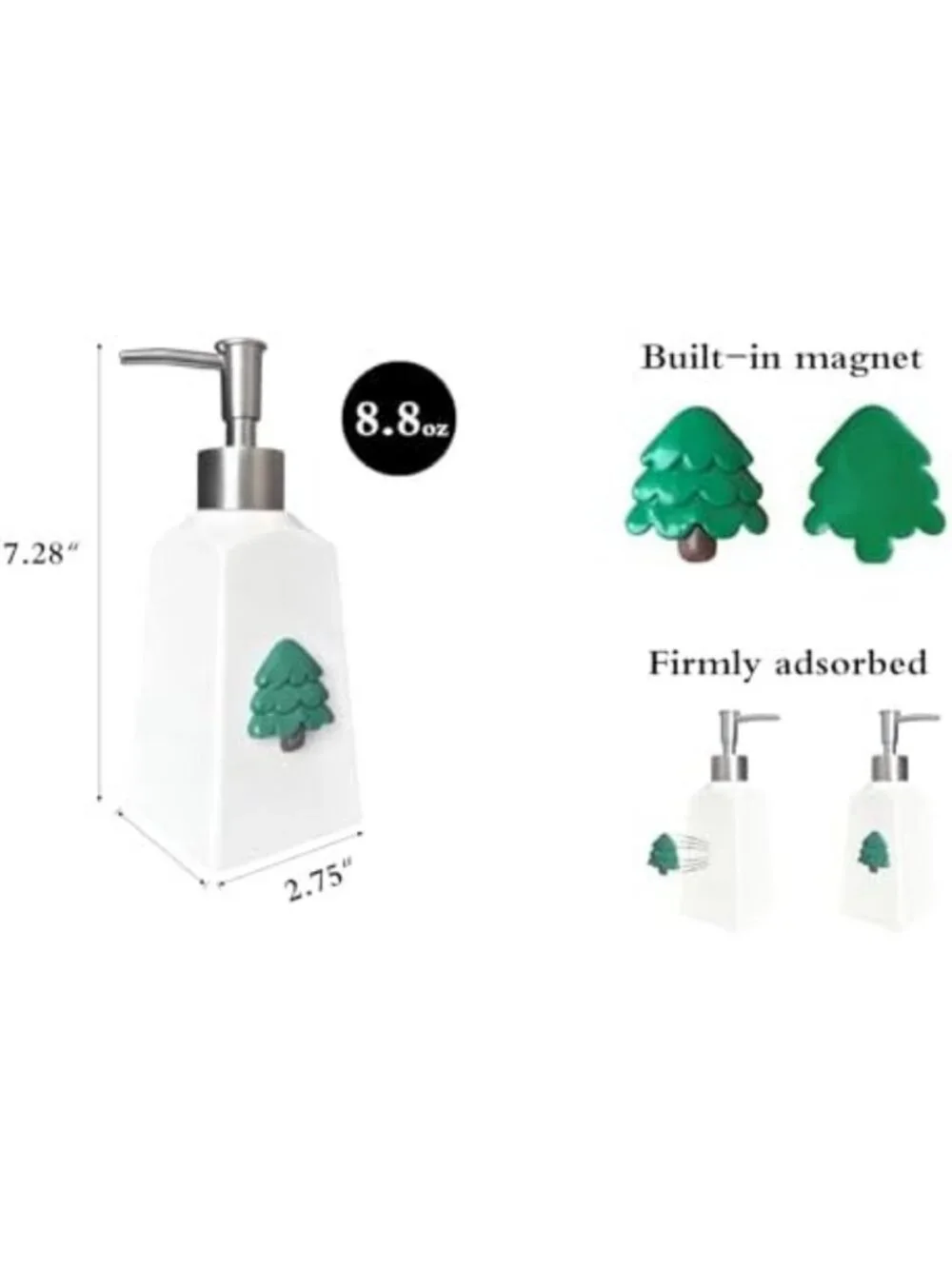 Seasonal Soap Dispenser with 11 Magnetic Designs - Farmhouse Bathroom & Kitchen